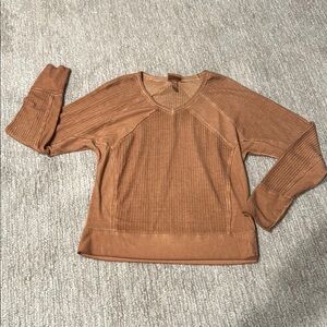 Knox Rose Tan Textured Knit Top